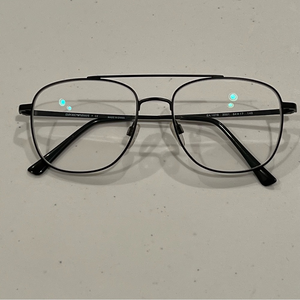 Emporio Armani Mens Aviator Style Eyeglasses - Picture 8 of 16